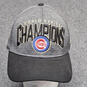 Chicago Cubs Hat World Series Champions 2016 Gray Black New Era 39Thirty Fanwear